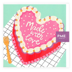 PME Wenskaart Made With Love Heart**