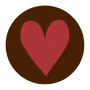 Callebaut Chocoladedecoratie Munt met Hart 280st.